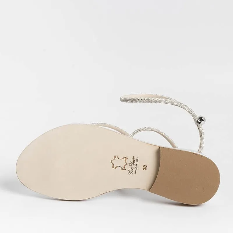 PAOLA FIORENZA - Sandali Bassi Infradito Fd03 - Argento<Collezione Scarpe Donna Sandali Bassi