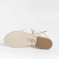 PAOLA FIORENZA - Sandali Bassi Infradito Triangolo - Bianco<Collezione Scarpe Donna Sposa