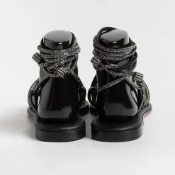 PAOLA FIORENZA - Sandali Bassi- Fd22 - Nero<Collezione Scarpe Donna Sandali Bassi