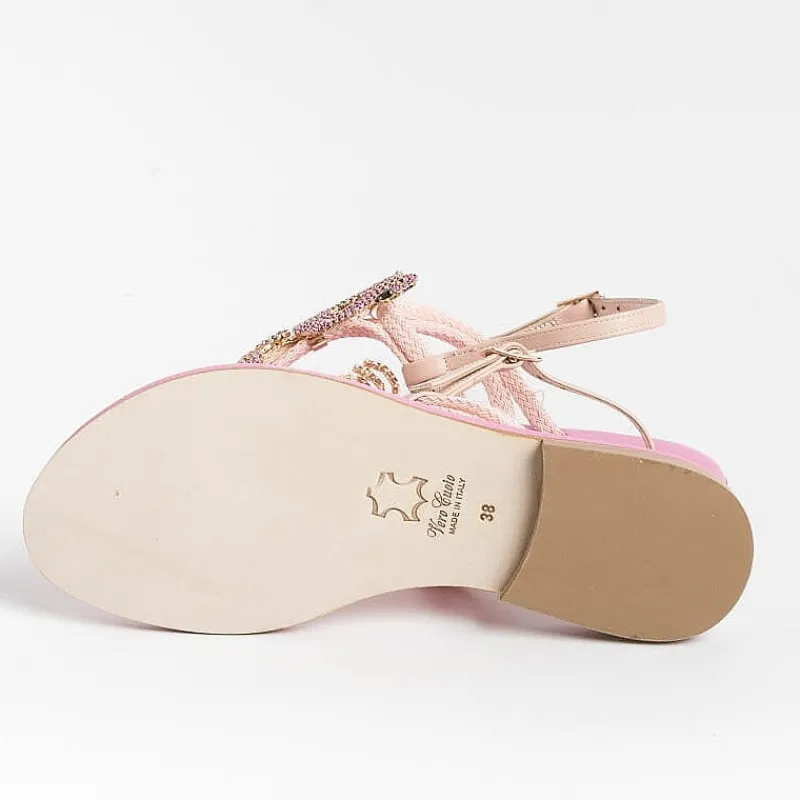 PAOLA FIORENZA - Sandali Bassi Infradito -Ps370 - Rosa<Collezione Scarpe Donna Sandali Bassi
