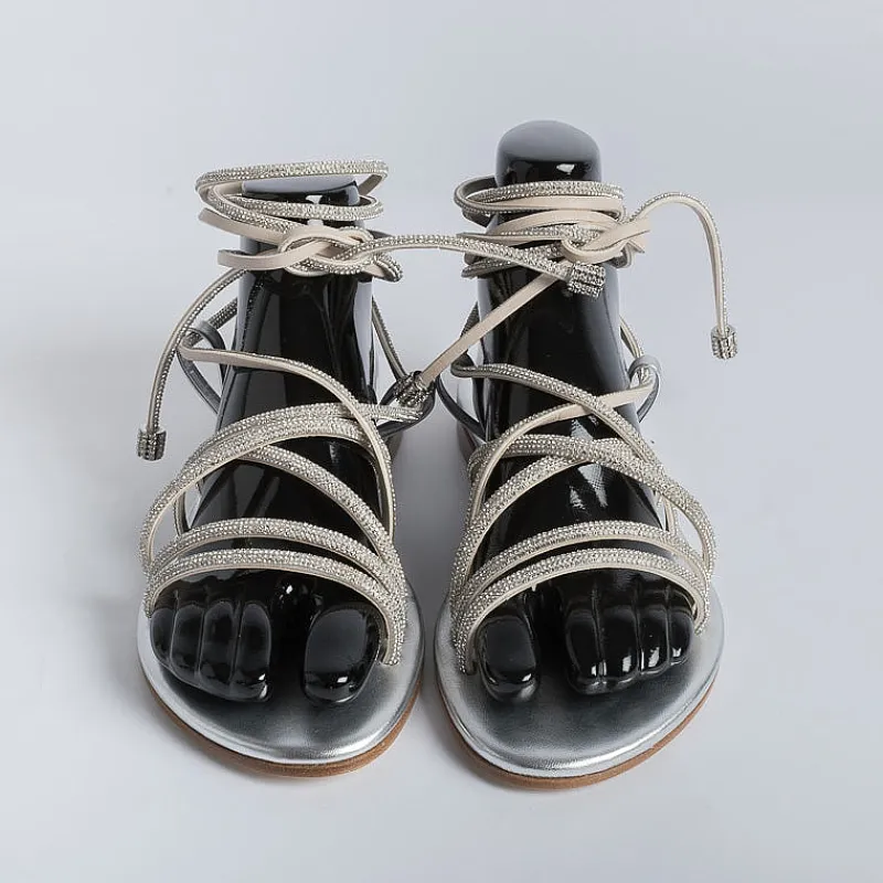 PAOLA FIORENZA - Sandali Bassi - Fd22 - Argento<Collezione Scarpe Donna Sandali Bassi