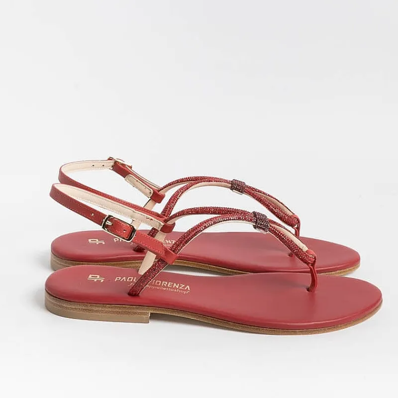 PAOLA FIORENZA - Sandali Bassi Infradito - Ss2336 - Rosso<Collezione Scarpe Donna Infradito
