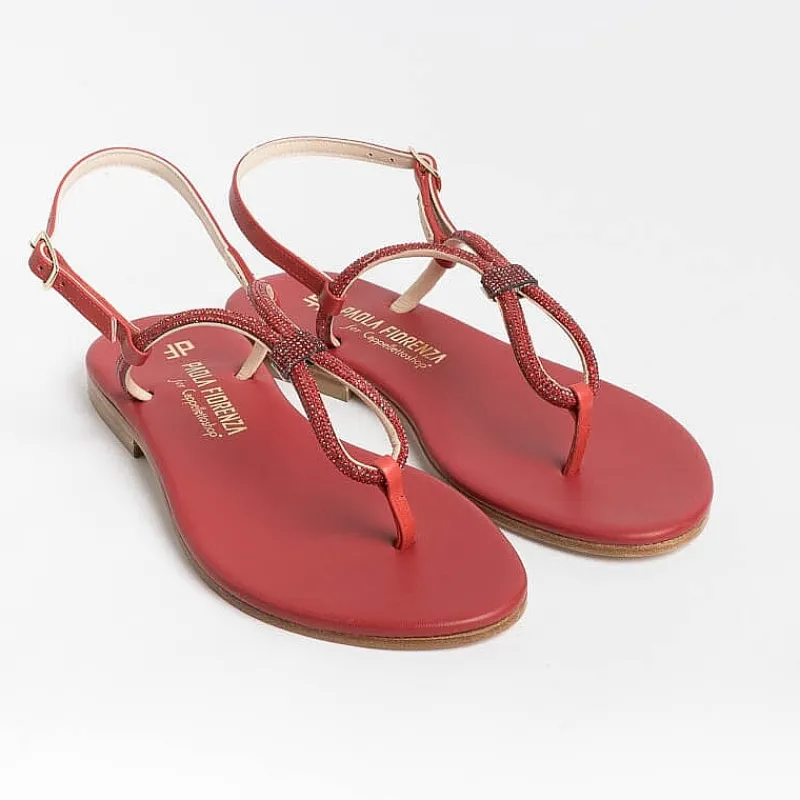 PAOLA FIORENZA - Sandali Bassi Infradito - Ss2336 - Rosso<Collezione Scarpe Donna Infradito