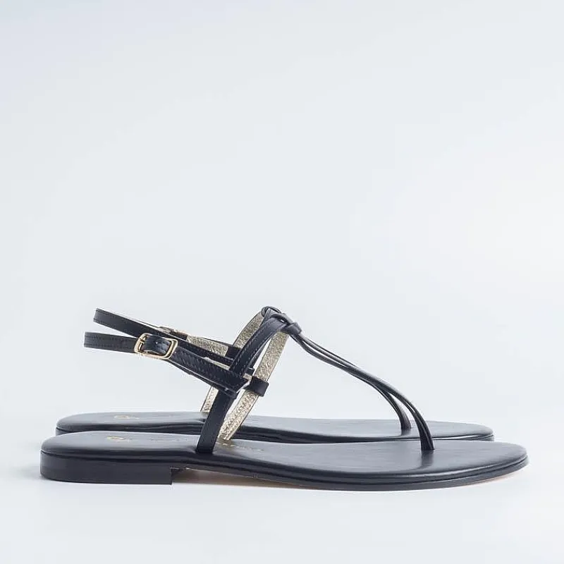 PAOLA FIORENZA - Sandali Bassi - Nodino - Nero<Collezione Scarpe Donna Sandali Bassi