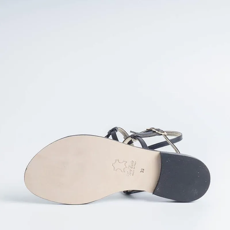 PAOLA FIORENZA - Sandali Bassi - Nodino - Nero<Collezione Scarpe Donna Sandali Bassi