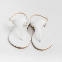 PAOLA FIORENZA - Sandali Bassi Infradito Triangolo - Bianco<Collezione Scarpe Donna Sandali Bassi