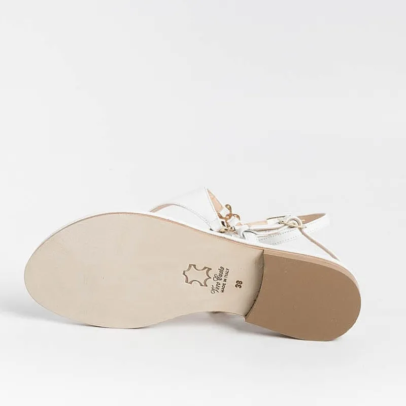 PAOLA FIORENZA - Sandali Bassi Infradito Triangolo - Bianco<Collezione Scarpe Donna Sandali Bassi