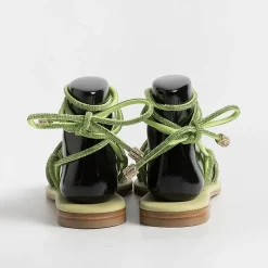 PAOLA FIORENZA - Sandali Bassi- Fd22 - Verde<Collezione Scarpe Donna Sandali Bassi