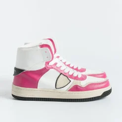 Philippe Model Paris Philippe Model - Sneakers Lyhd Cl03 - Lyon - Mix Blanc Fucsia<Collezione Scarpe Donna Sneakers