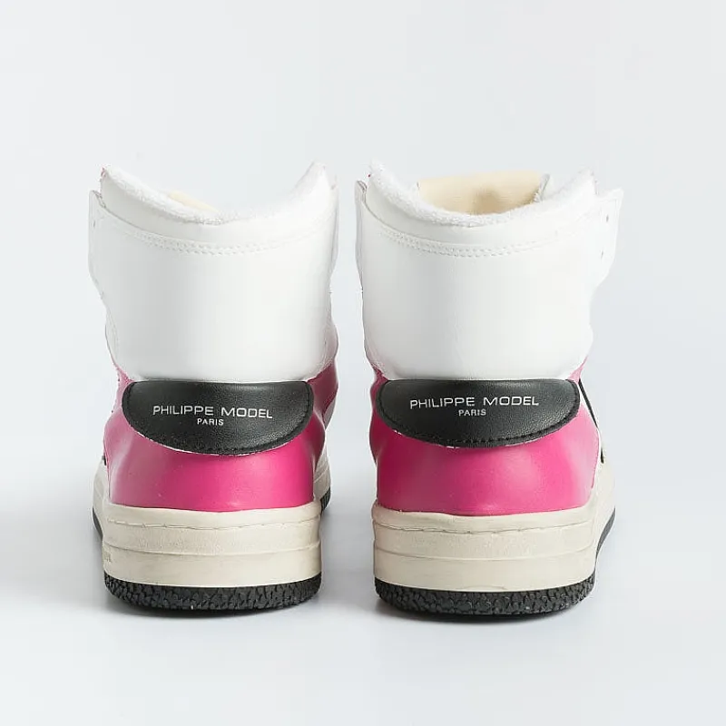 Philippe Model Paris Philippe Model - Sneakers Lyhd Cl03 - Lyon - Mix Blanc Fucsia<Collezione Scarpe Donna Sneakers
