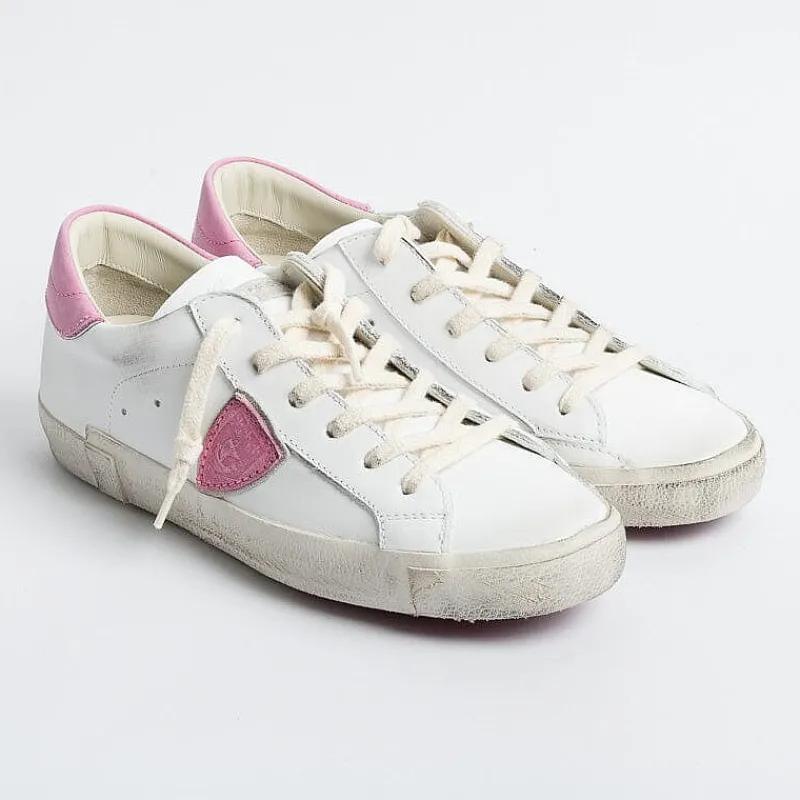 Philippe Model Paris Philippe Model - Sneakers Prld Vp18 - Parisx - Bianco Fucsia<Collezione Scarpe Donna Sneakers