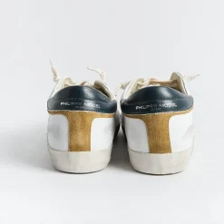 Philippe Model Paris Philippe Model - Sneakers Prlu Wx21 - Parisx - Bianco Mostarda<Collezione Scarpe Uomo Sneakers
