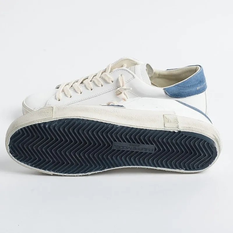 Philippe Model Paris Philippe Model - Sneakers Prlu Vp16 - Parisx - Bianco Bluette<Collezione Scarpe Uomo Sneakers