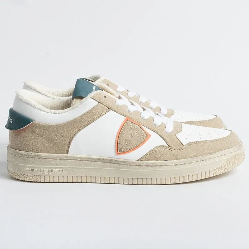 Philippe Model Paris Philippe Model - Sneakers Lylu Cx31 - Lyon - Bianco Beige<Collezione Scarpe Uomo Sneakers