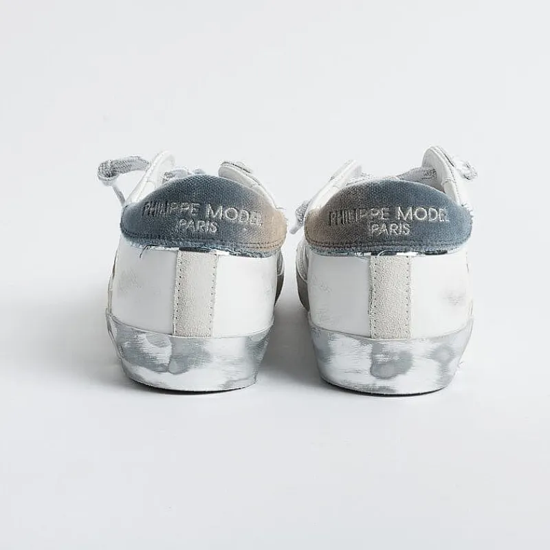 Philippe Model Paris Philippe Model - Sneakers Prld Xe03 - Parisx - Bianco Argento<Collezione Scarpe Donna Sneakers
