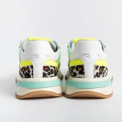 Philippe Model Paris Philippe Model - Sneakers Tyld Ap02 - Tropez 2.1 - Pop Verde Animalier<Collezione Scarpe Donna Sneakers