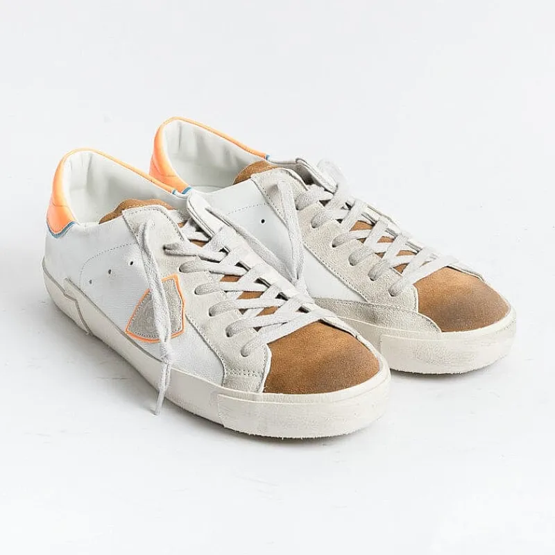 Philippe Model Paris Philippe Model - Sneakers Prlu Wx25 - Parisx - Arancione Cuoio<Collezione Scarpe Uomo Sneakers