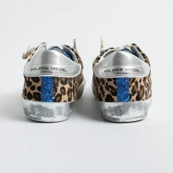 Philippe Model Paris Philippe Model - Sneakers Prld Lg01 - Parisx - Leopard Bluette<Collezione Scarpe Donna Sneakers