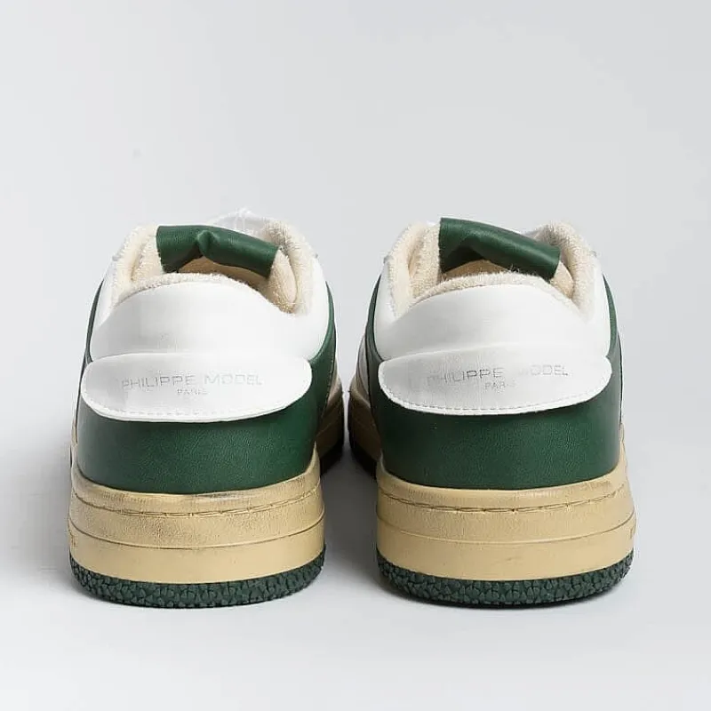 Philippe Model Paris Philippe Model - Sneakers Lylu Cx26 - Lyon - Bianco Verde<Collezione Scarpe Uomo Sneakers