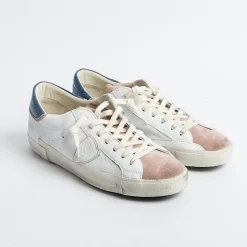 Philippe Model Paris Philippe Model - Sneakers Prlu Wx20 - Parisx - Bianco Rosa<Collezione Scarpe Uomo Sneakers