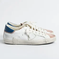 Philippe Model Paris Philippe Model - Sneakers Prlu Wx20 - Parisx - Bianco Rosa<Collezione Scarpe Uomo Sneakers
