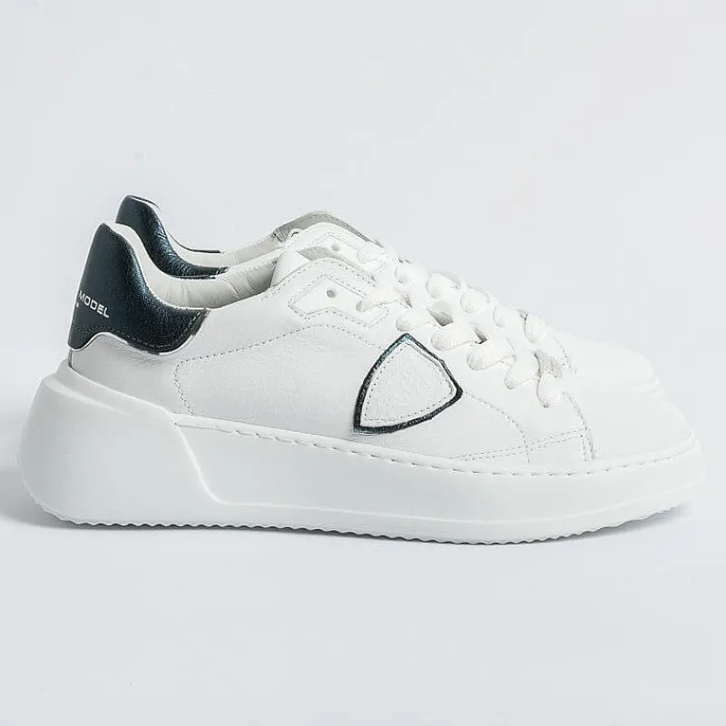Philippe Model Paris Philippe Model - Sneakers Bjld Wm02 - Tres Temple - Bianco Petrolio<Collezione Scarpe Donna Sneakers