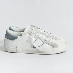 Philippe Model Paris Philippe Model - Sneakers Prlu Vx32 - Parisx - Bianco Denim<Collezione Scarpe Uomo Sneakers