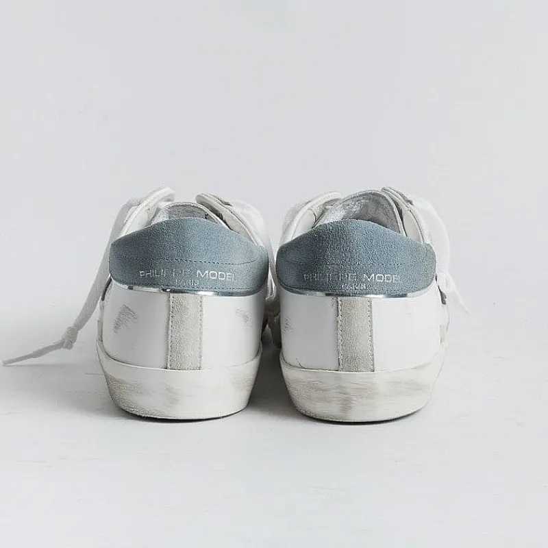 Philippe Model Paris Philippe Model - Sneakers Prlu Vx32 - Parisx - Bianco Denim<Collezione Scarpe Uomo Sneakers