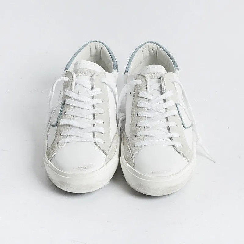 Philippe Model Paris Philippe Model - Sneakers Prlu Vx32 - Parisx - Bianco Denim<Collezione Scarpe Uomo Sneakers