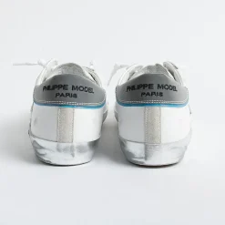 Philippe Model Paris Philippe Model - Sneakers Prlu Vre1 - Parisx - Bianco Grigio<Collezione Scarpe Uomo Sneakers