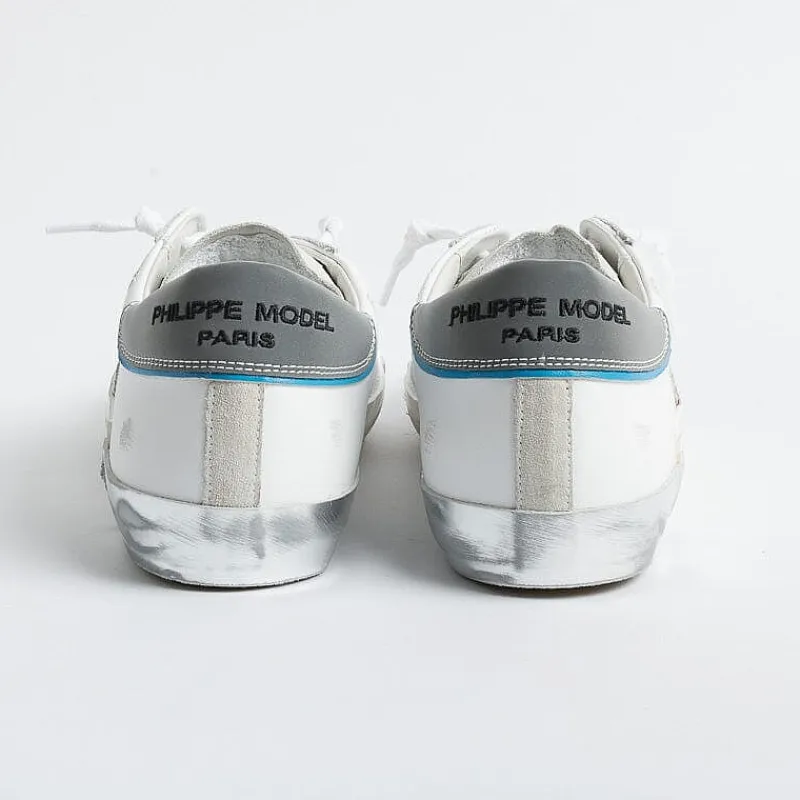 Philippe Model Paris Philippe Model - Sneakers Prlu Vre1 - Parisx - Bianco Grigio<Collezione Scarpe Uomo Sneakers