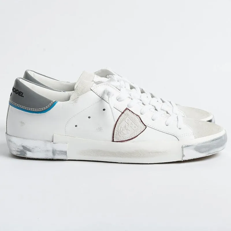 Philippe Model Paris Philippe Model - Sneakers Prlu Vre1 - Parisx - Bianco Grigio<Collezione Scarpe Uomo Sneakers