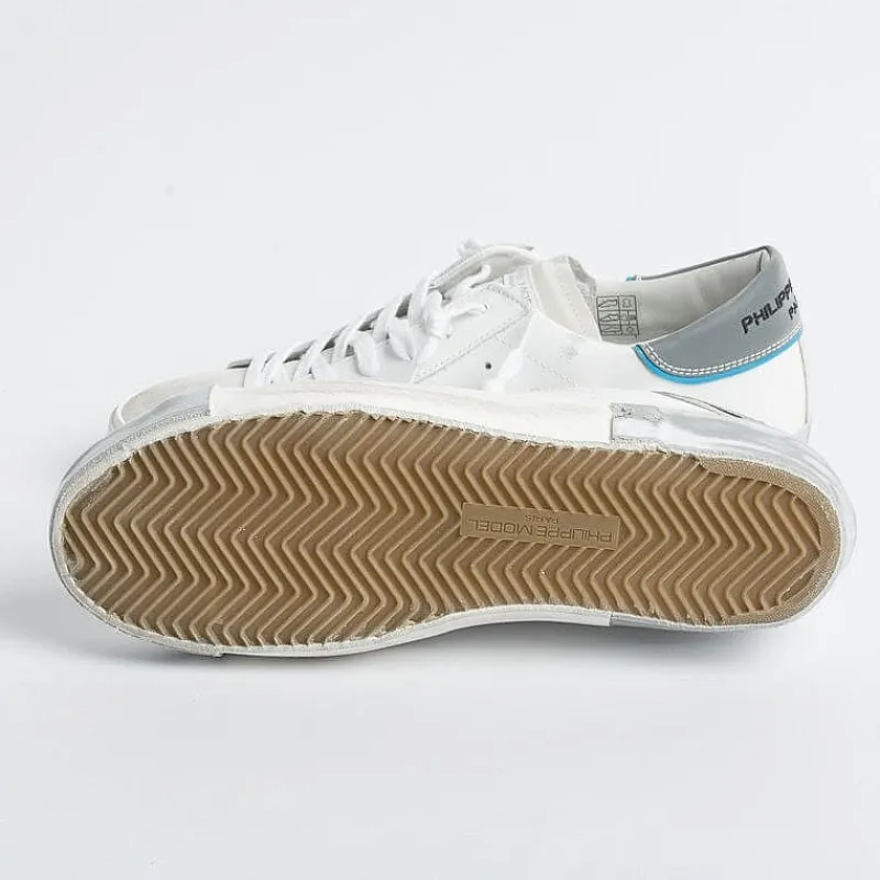 Philippe Model Paris Philippe Model - Sneakers Prlu Vre1 - Parisx - Bianco Grigio<Collezione Scarpe Uomo Sneakers