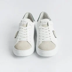 Philippe Model Paris Philippe Model - Sneakers Temple - Btlu Wx10 - Bianco Verde<Collezione Scarpe Uomo Sneakers
