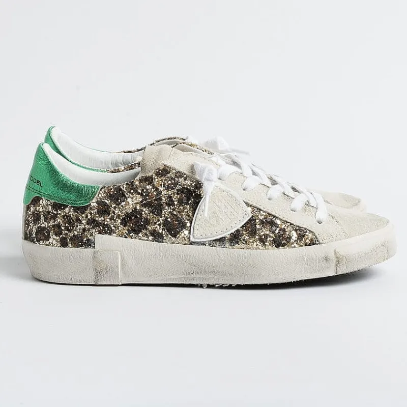 Philippe Model Paris Philippe Model - Sneakers Prld Glm1 - Parisx - Leopard Glitter<Collezione Scarpe Donna Sneakers