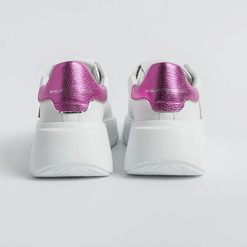 Philippe Model Paris Philippe Model - Sneakers Bjld Wm01 - Tres Temple - Bianco Fucsia<Collezione Scarpe Donna Sneakers