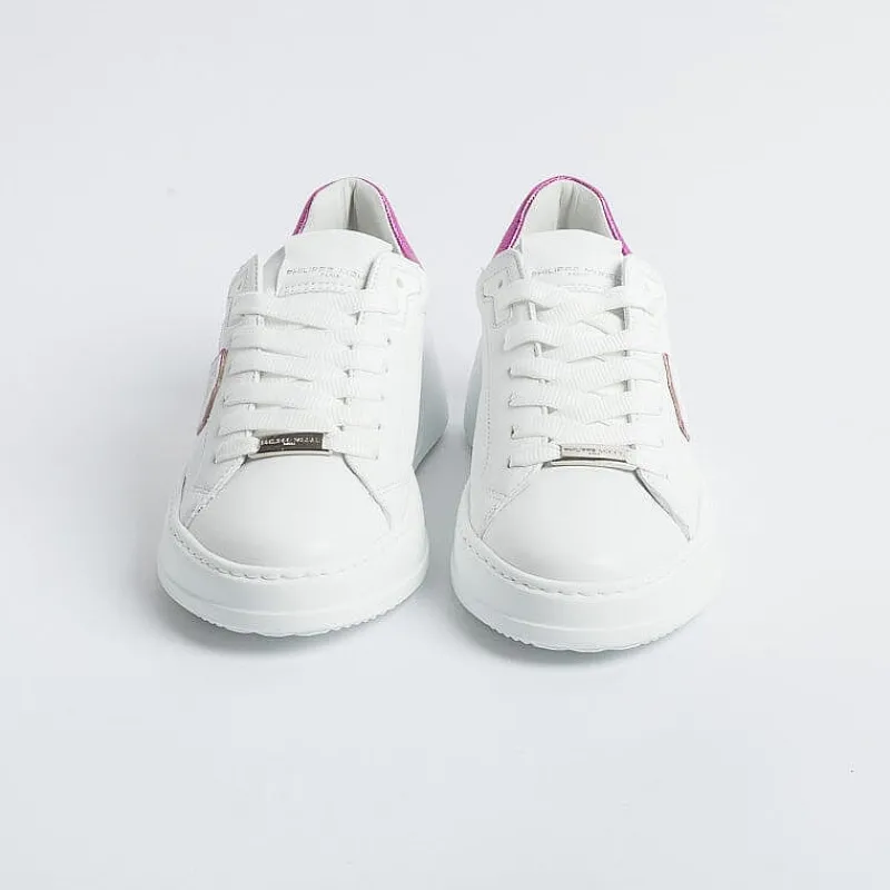 Philippe Model Paris Philippe Model - Sneakers Bjld Wm01 - Tres Temple - Bianco Fucsia<Collezione Scarpe Donna Sneakers