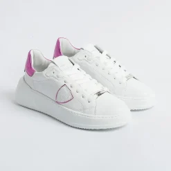 Philippe Model Paris Philippe Model - Sneakers Bjld Wm01 - Tres Temple - Bianco Fucsia<Collezione Scarpe Donna Sneakers
