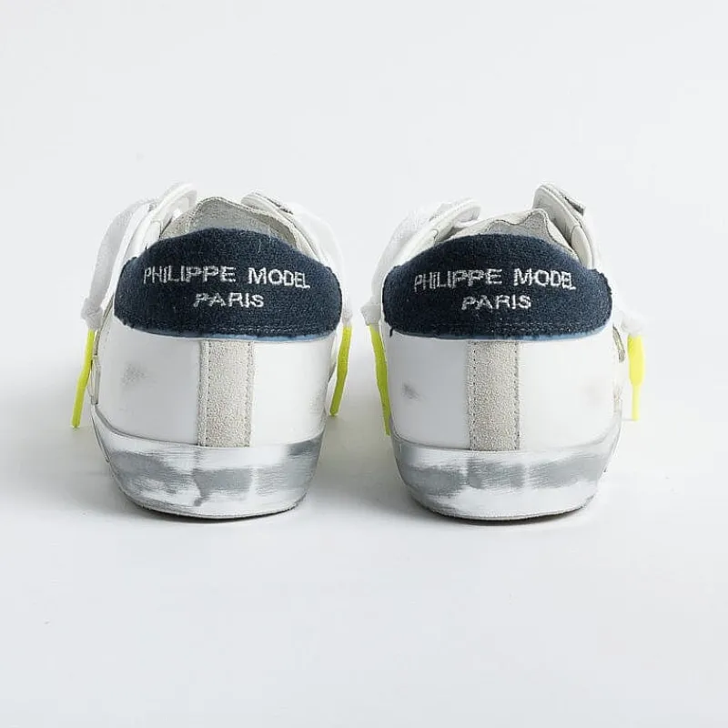 Philippe Model Paris Philippe Model - Sneakers Prlu Vll1 - Parisx - Bianco Blu<Collezione Scarpe Uomo Sneakers