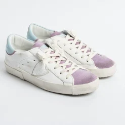 Philippe Model Paris Philippe Model - Sneakers Prld Wx26 - Parisx - Blanc Violet<Collezione Scarpe Donna Sneakers