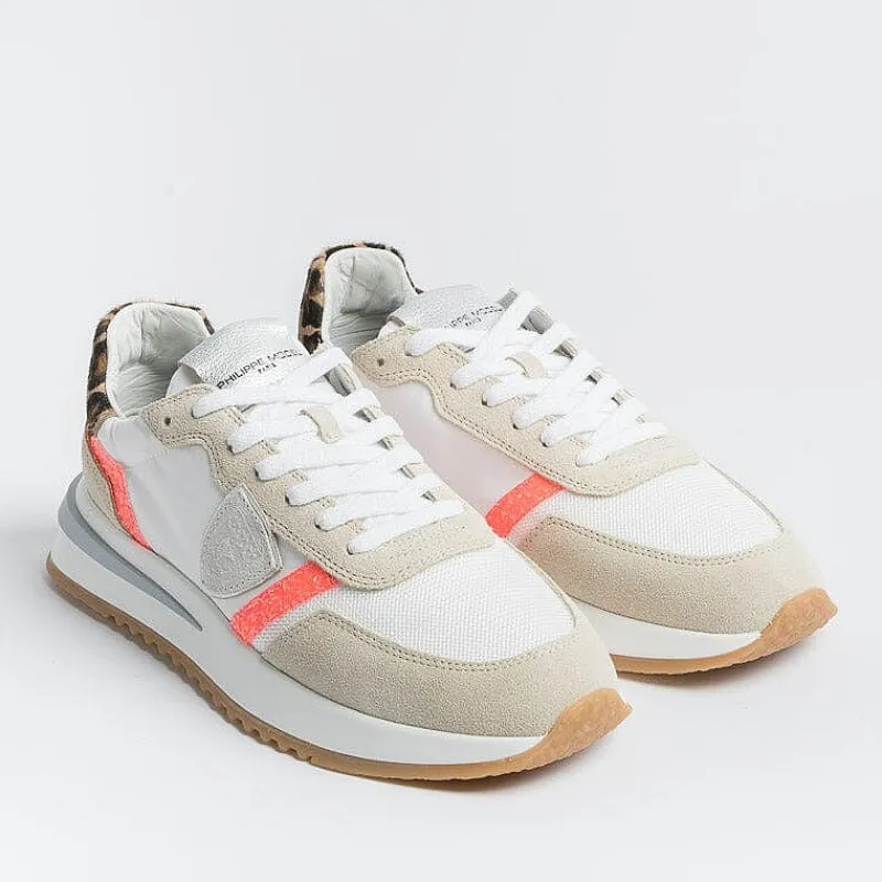 Philippe Model Paris Philippe Model -Sneakers Tyld Gp07 - Tropez 2.1 - Glitter Pop Coral<Collezione Scarpe Donna Sneakers