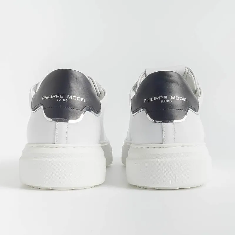 Philippe Model Paris Philippe Model -Sneakers Temple - Btlu V007 - Bianco Nero<Collezione Scarpe Uomo Sneakers