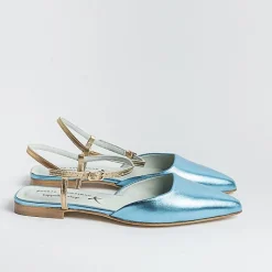 POESIE VENEZIANE - Sling Back - Df34 - Laminato Celeste<Collezione Scarpe Donna Sling Back