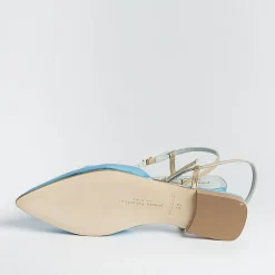 POESIE VENEZIANE - Sling Back - Df34 - Laminato Celeste<Collezione Scarpe Donna Sling Back