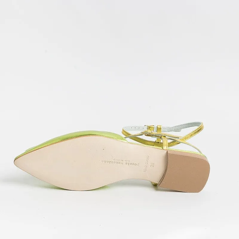 POESIE VENEZIANE - Sling Back - Df34 - Laminato Lime<Collezione Scarpe Donna Sling Back