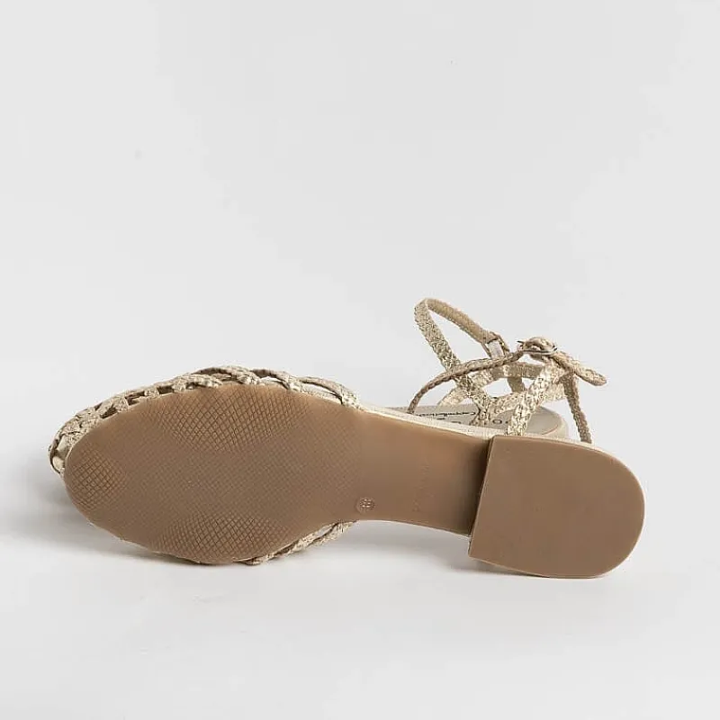 PONS QUINTANA - Sandali Bassi Elba 10308 - Platino<Collezione Scarpe Donna Sandali Bassi