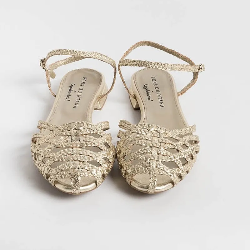 PONS QUINTANA - Sandali Bassi Elba 10308 - Platino<Collezione Scarpe Donna Sandali Bassi