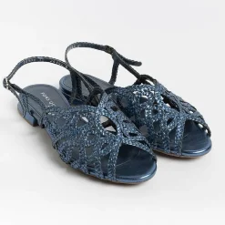 PONS QUINTANA - Sandali Bassi Elba 10302 - Azzurro<Collezione Scarpe Donna Sandali Bassi
