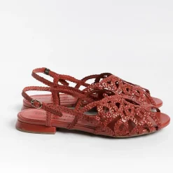 PONS QUINTANA - Sandali Bassi Elba 10302 - Rosso<Collezione Scarpe Donna Sandali Bassi