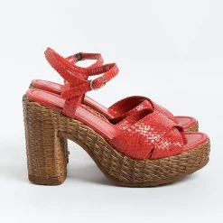 PONS QUINTANA - Sandali Con Tacco - Cannes - 10426 - Rosso<Collezione Scarpe Donna Sandali Con Tacco
